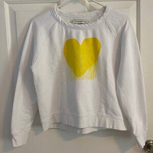 Kerri Rosenthal Drenched In Love Sweatshirt sz Med yellow